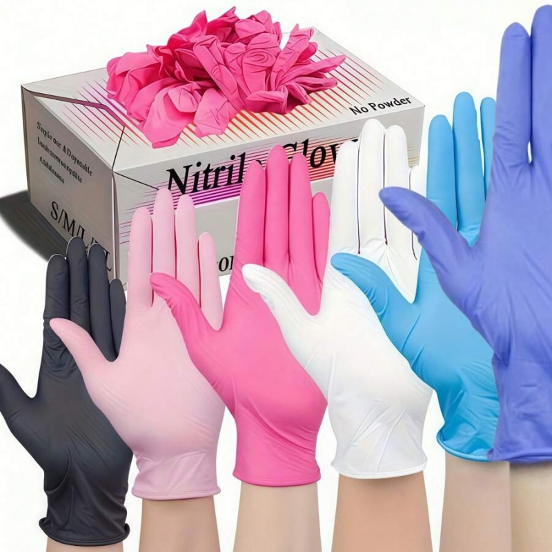 Nitrile Mechanic Glove - 100PCS Disposable Nitrile Gloves Latex Free