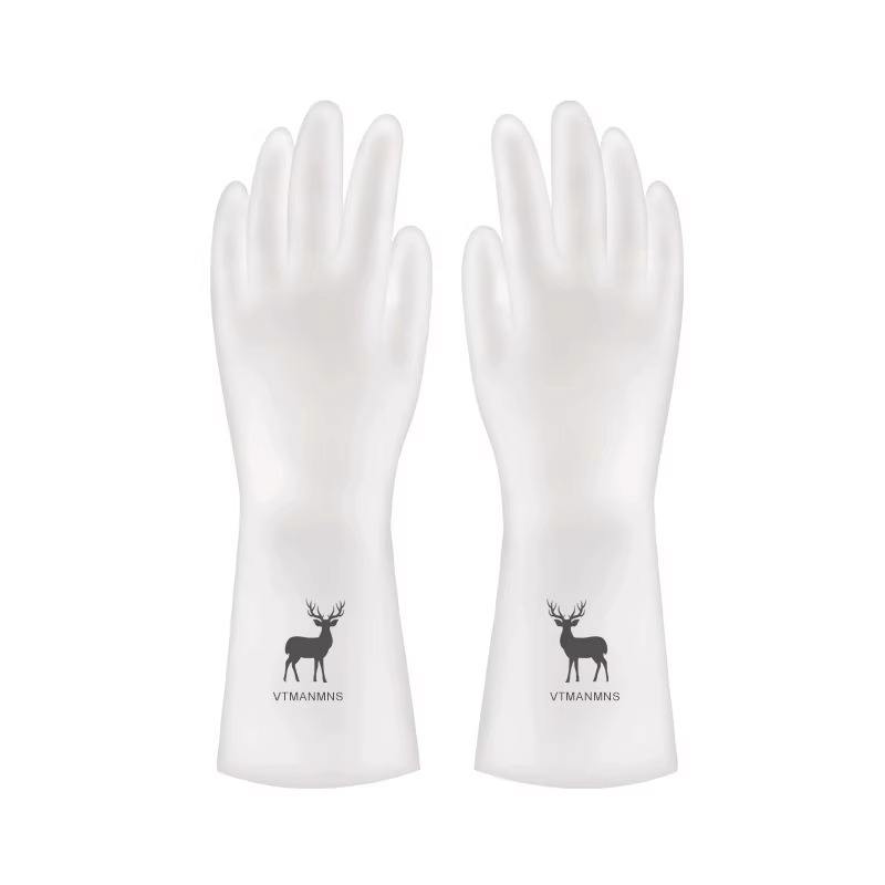 Rubber Glove Cleaning - Waterproof Housework Cleaning Gloves Kitchen Cleaning