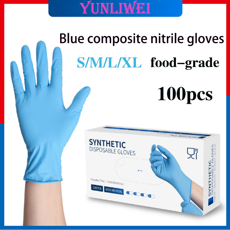 100PCS Blue Nitrile Disposable - Nitrile Mechanic Glove review and price