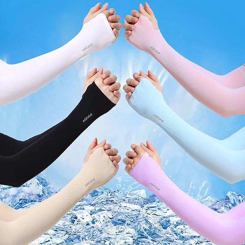 UV Solar Arm Sleeves Woman Men - Fingerless Glove Knit review and price