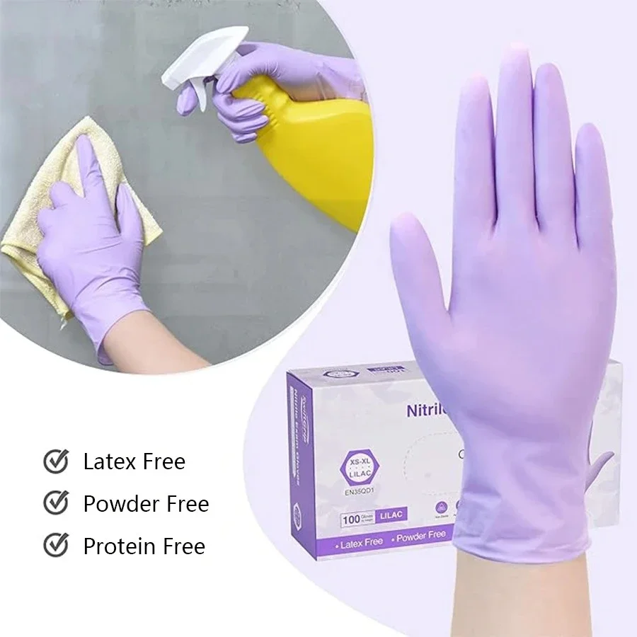 10-100pcs Disposable Purple Ni - Nitrile Mechanic Glove review and price