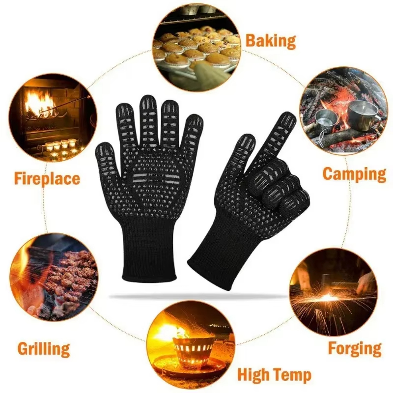 One Piece BBQ Gloves High Temp - Oven Mitt Silicone review and price