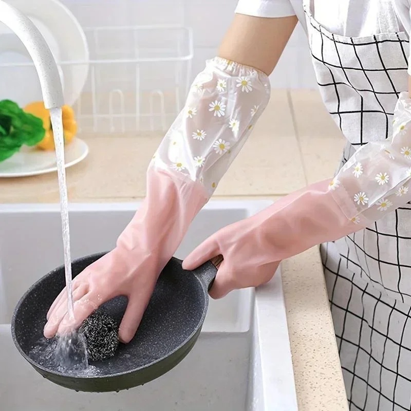 Household Long Sleeve Rubber G - Dish Glove Rubber review and price