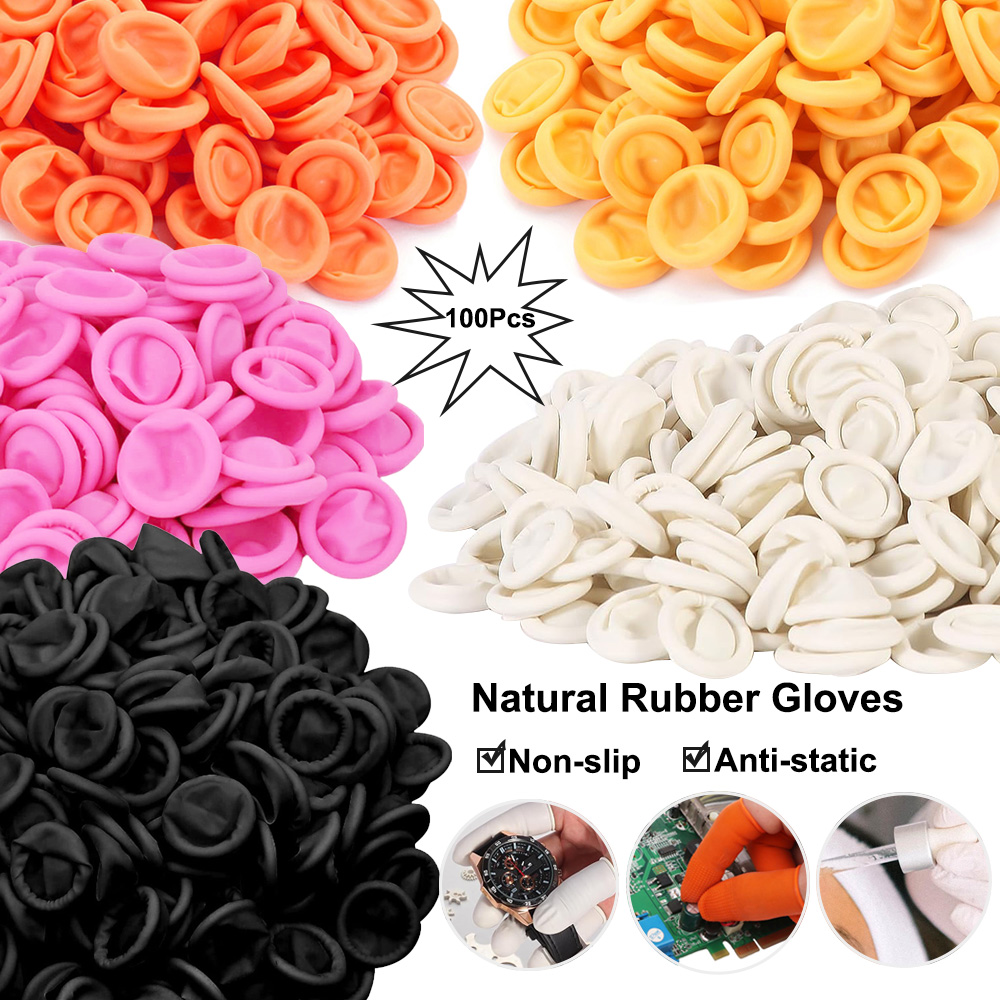 100pcs Disposable Latex Finger - Rubber Glove Cleaning review and price