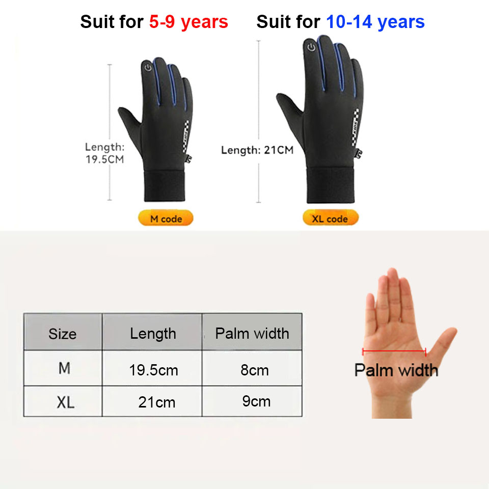 GTUBIKE Children's Gloves Touc - Ski Glove Waterproof review and price