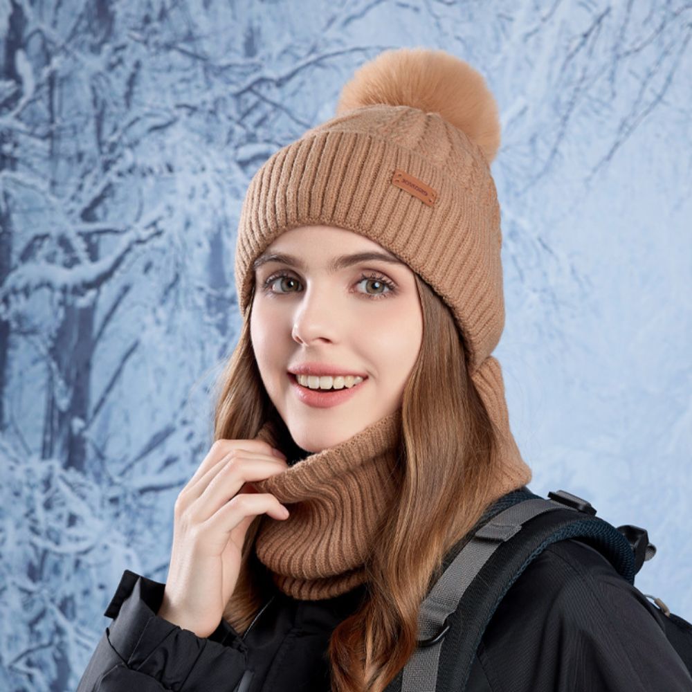 3pcs Simple Solid Color Hat Sc - Wool Glove Lined review and price