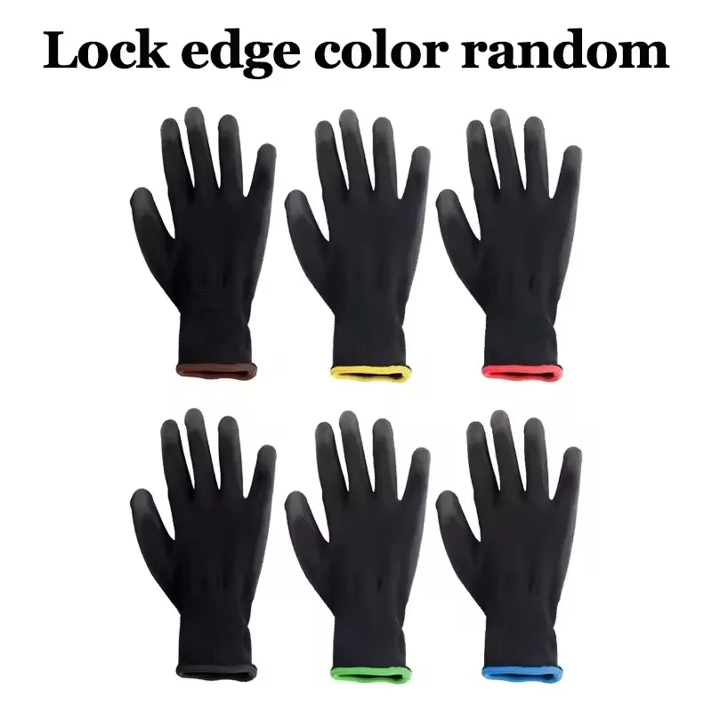 6/12/18PCS Black PU Coating Gl - Nitrile Mechanic Glove review and price
